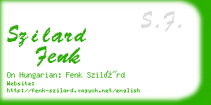 szilard fenk business card